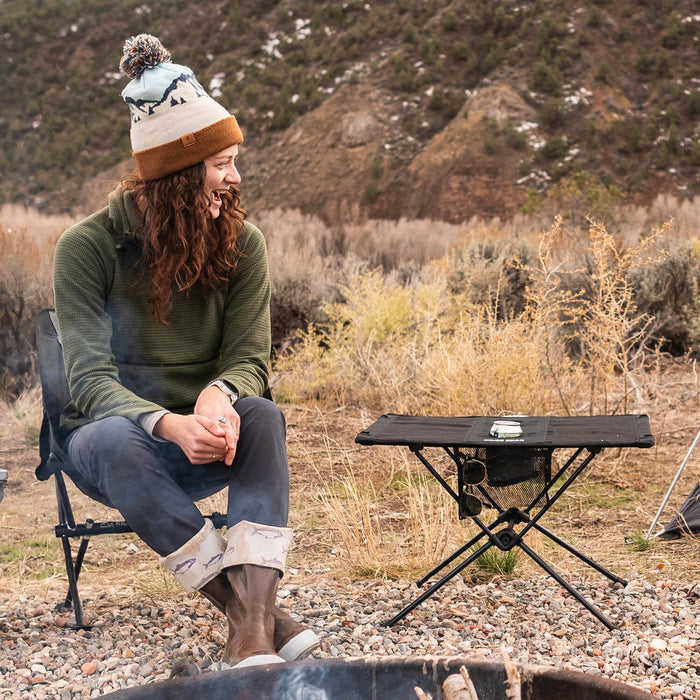 Folding Camping Table with Cupholders