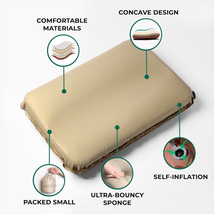 Self-Inflating Camping Pillow